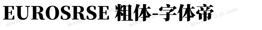 EUROSRSE 粗体字体转换